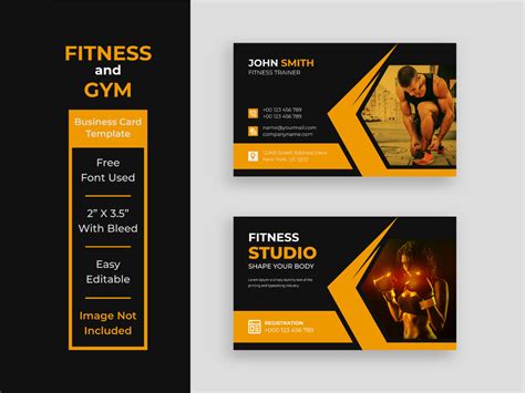 Fitness And Gym Business Card Template Uplabs