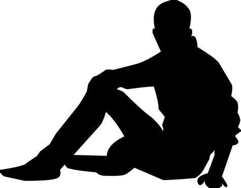 Man Sitting Silhouette Png