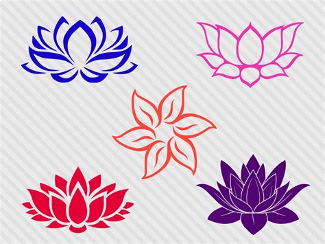1214 Lotus Flower Svg Monogram Free Svg Cut Files