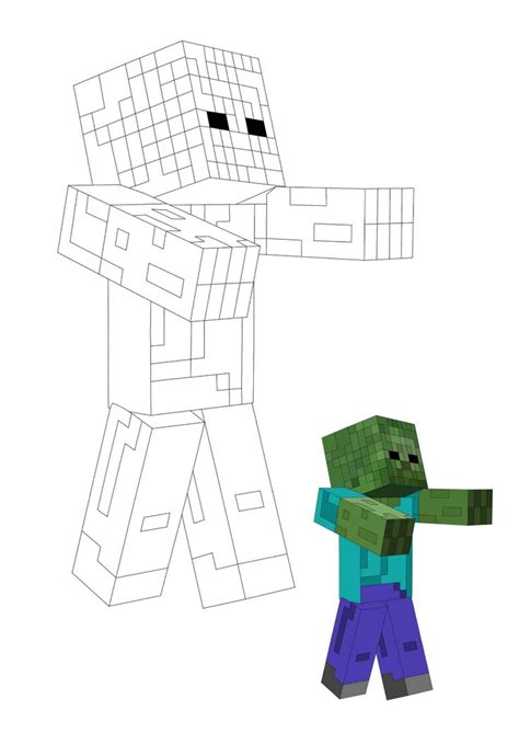 Printable Minecraft Zombie Coloring Pages Jedonnconred