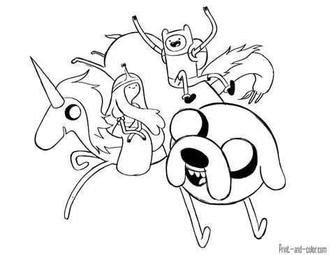Cartoon network coloring pages can be downloaded only by clicking on the right and select save to download. Adventure Time coloring pages | Print and Color.com
