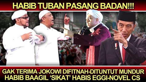 pasang badan ️gak terima jokowi difitnah and dituntut mundur habib husein baagil sikat eggi