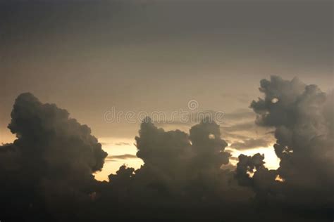 Devil Cloud And Sunset Background Stock Photo Image Of Heat Dawn