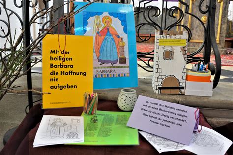 Heilige Barbara Ausmalbild - Extras Die Heilige Barbara Essener