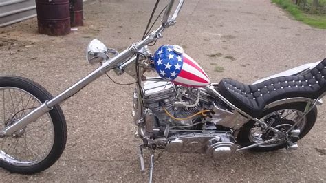 Captain America Harley Panhead Chopper Easy Rider Youtube