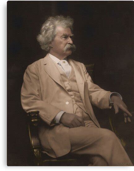 Mark Twain Colorized Canvas Print By Patseg Redbubble