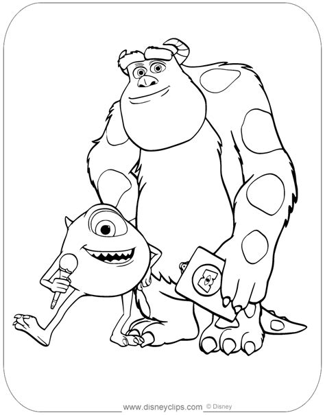 Mike And Sulley Coloring Pages