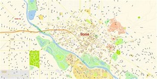 Boise Idaho US PDF Map Vector Exact City Plan detailed Street Map ...