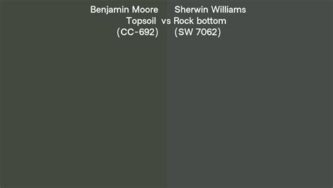 Benjamin Moore Topsoil Cc Vs Sherwin Williams Rock Bottom Sw