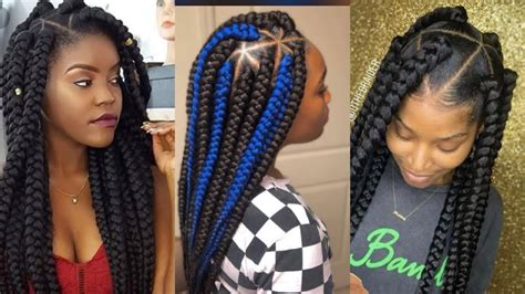 We show you french braid hairstyles that you'll love! 2020 NEW JUMBO BOX BRAIDS HAIRSTYLES FOR BLACK WOMEN - YouTube