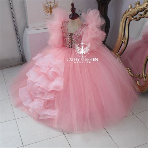 The Zena Dress Birthday Dress Kids Couture Ball Dress Etsy