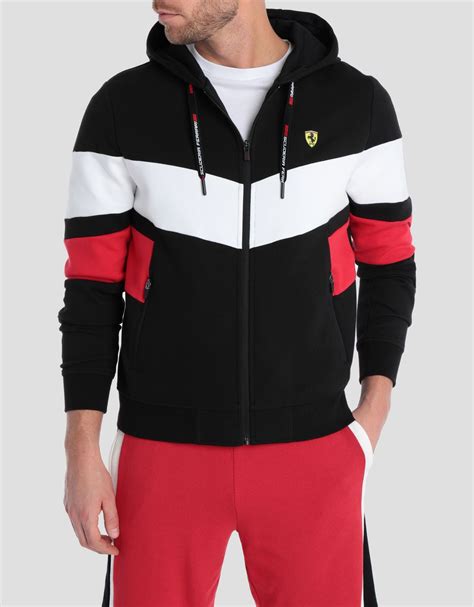 Maybe you would like to learn more about one of these? Ferrari Men's double knit sweater with hood Man | Scuderia ...