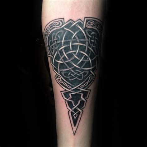 Inner Forearm Interlacing Celtic Knot Tattoo Design Ideas For Guys