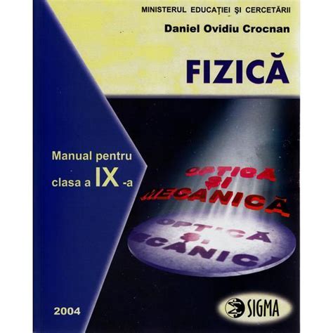 Manual Fizica Clasa 9 Daniel Ovidiu Crocnan Editura Sigma Estetoro