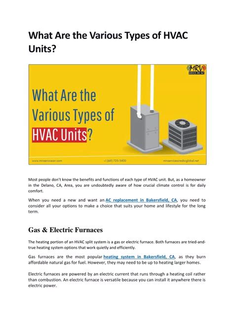 Ppt What Are The Various Types Of Hvac Units Powerpoint Presentation