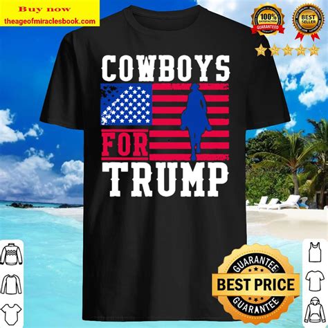 Cowboys For Trump 2020 American Flag Vintage Shirt