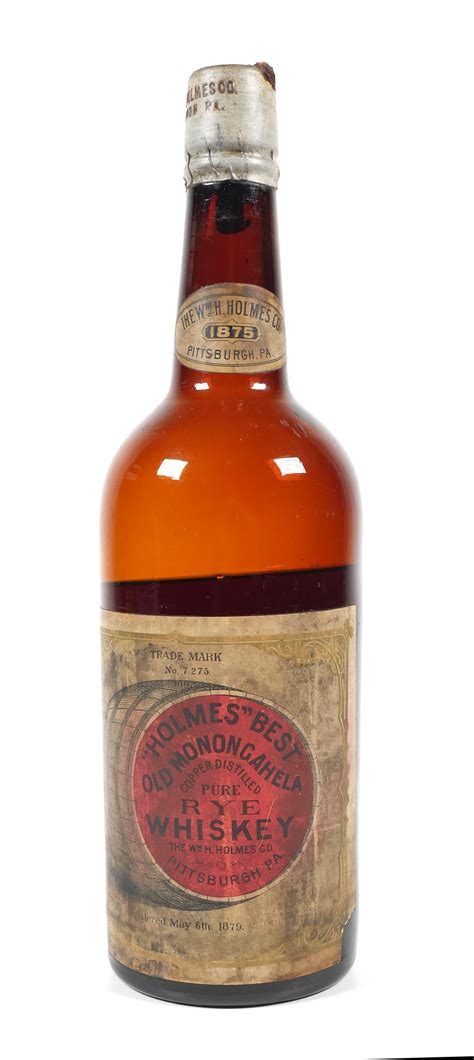 Sold Price 1879 Sealed Rye Whiskey Bottle Pittsburgh May 6 0120 12