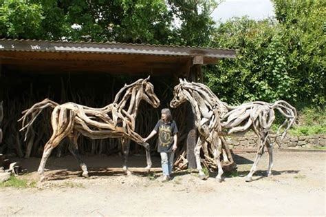 Incredible Tree Branch Horse Sculptures Amusing Planet