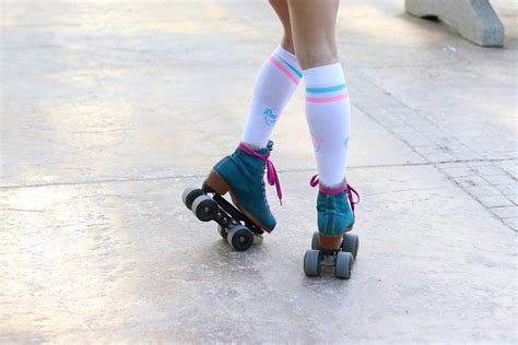 Roller Skate Socks Retro Skate Socks Pink Striped Socks Etsy Uk