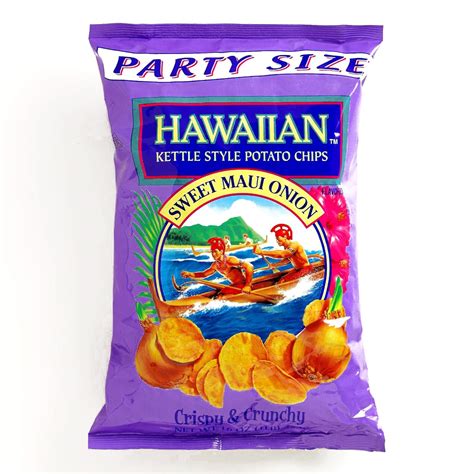 Hawaiian Sweet Maui Onion Kettle Style Potato Chips 16 Oz