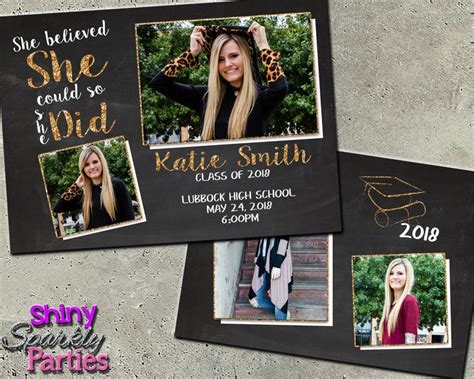 Grad Announcements Graduation Announcements For A Girl Etsy In 2022