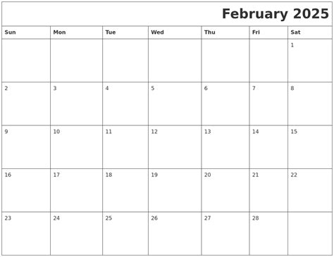 2025 Calendar January February March