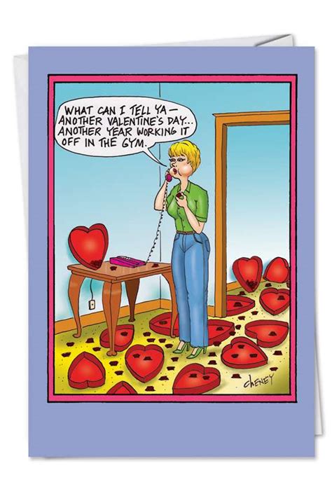 Working It Off Funny Valentines Day Greeting Card