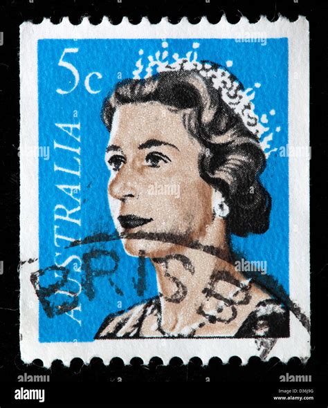 la reina isabel ii sello australia 1963 fotografía de stock alamy
