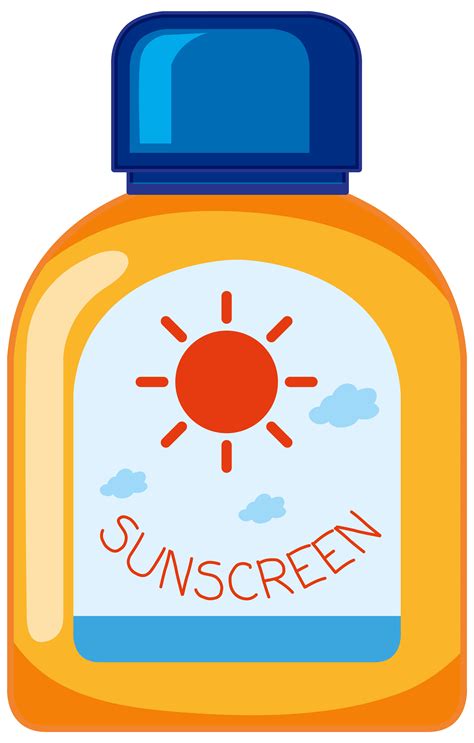A Bottle Of Sunscreen On White Background 1868641 Vector Art At Vecteezy