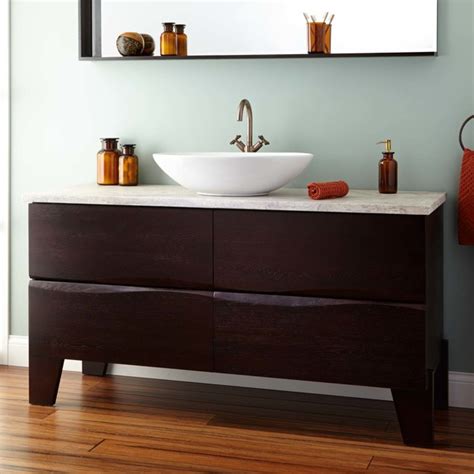 Динамика цен на керамогранит kerlite vanity dark brown touch 260x120. 60" Roberson Vessel Sink Single Vanity - Dark Brown ...