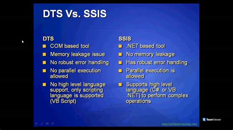Ssis Part2 Dts Vs Ssis Cotrol Flow Vs Data Flow Youtube
