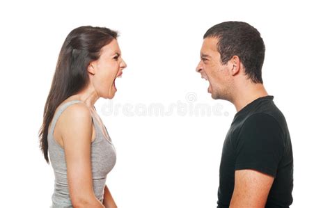 Unhappy Young Couple Having An Argument Stock Photo Image Of Male