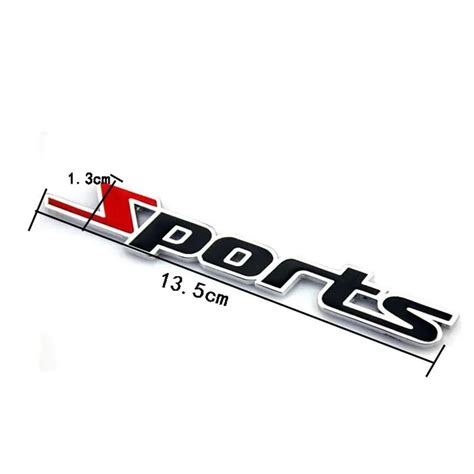 Sport Version Of The Metal Car Labeling Sports Word Letter 3d Chrome