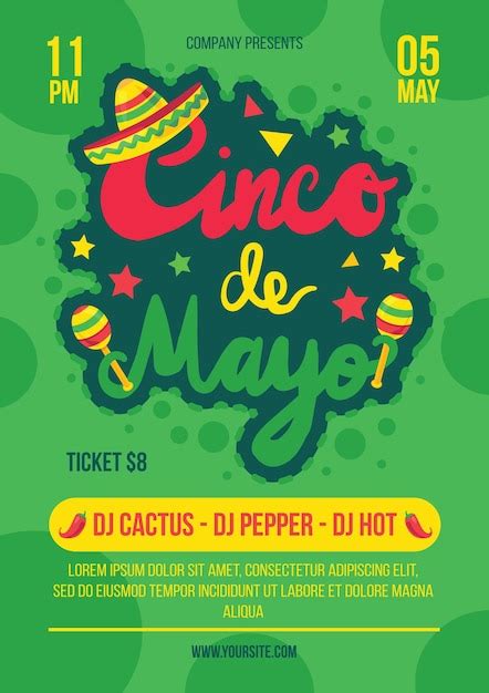 Premium Vector Cinco De Mayo Party Festival Poster Vector Template