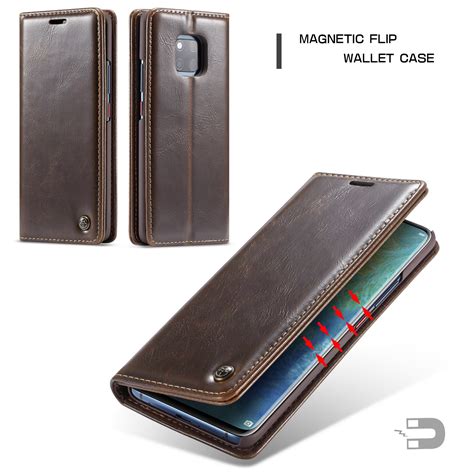 Original Mate 20 Pro Leather Case Magnet Auto Flip Wallet Case Cover