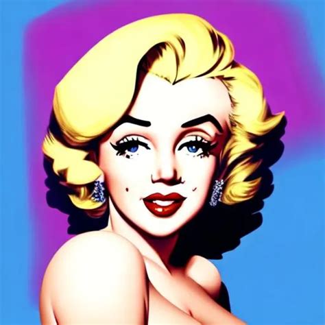 Cartoon Portrait Of Marilyn Monroe Openart