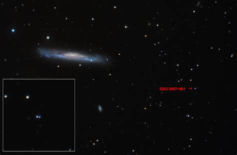 Ngc 3079 With Qso 0957561 Experienced Deep Sky Imaging Cloudy Nights