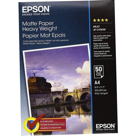 Epson Matte Heavy Weight A4 167gm² 50stk Pris