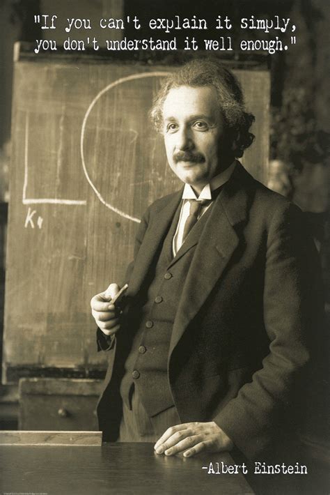 Albert Einstein Poster Zitat If You Can T Explain It Simply Poster