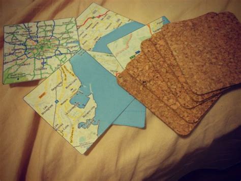 Very Easy Diy Map Coasters Shelterness