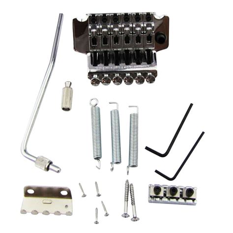 New 1 Set Chrome Electric Guitar Bridge Double Tremolo Locking System