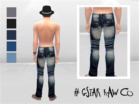 The Sims Resource Metal Holed Urban Jeans