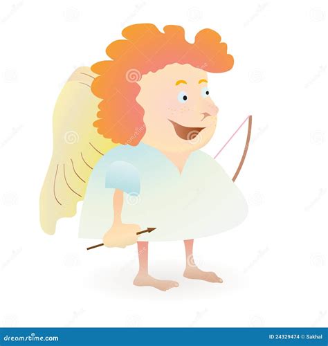 Red Haired Funny Angel Stock Vector Illustration Of Cartoon 24329474
