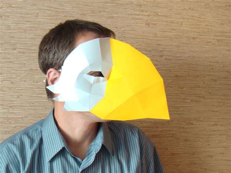 Bird Beak Mask Bird Mask Printable Diy Pdf Template Paper Etsy