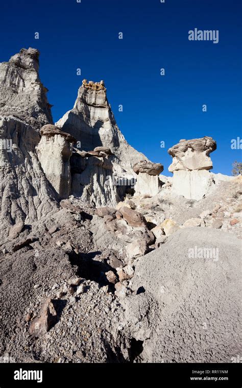 Rock Formations In The Lybrook Badlands Part Of The San Juan Basin Of