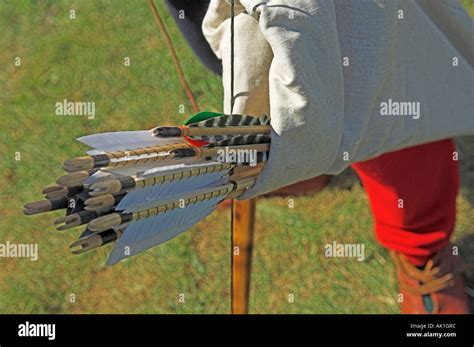 Closeup Of Armour Piercing Arrows In Quiver As Used With Traditional