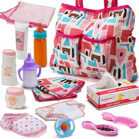 13 Pack Baby Doll Accessories Baby Doll Feeding And Caring Set