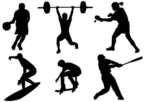 Free Vector Sport Silhouettes Download Free Vector Art Free Vectors