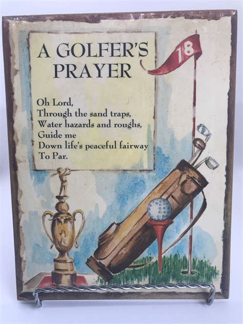 Vintage Golfers Prayer Wall Plaque Etsy 日本