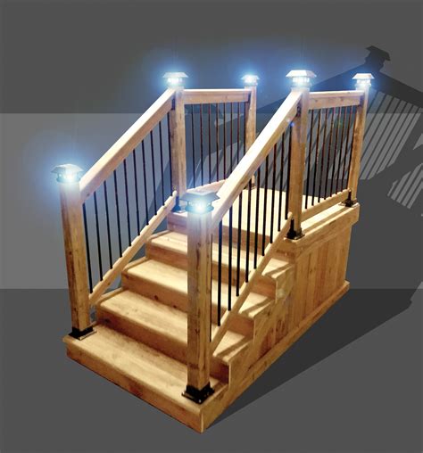 Enclosed Stained Wood Steps 50 X 50 Platforms